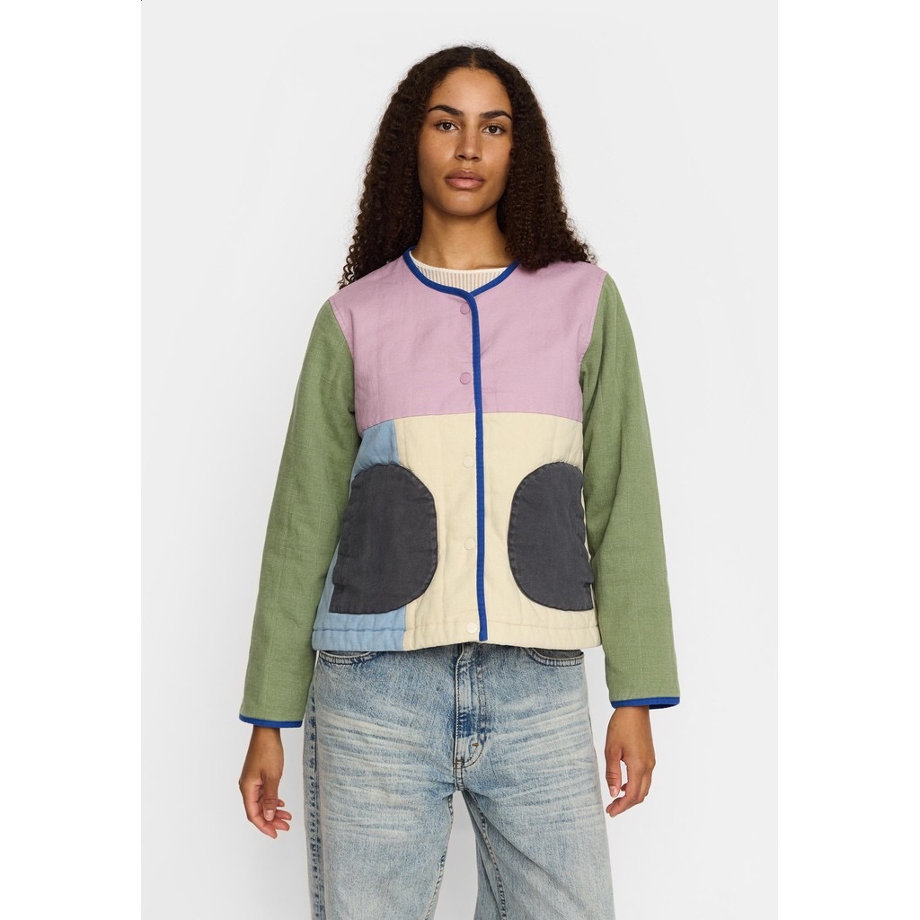 Quilted block jacket