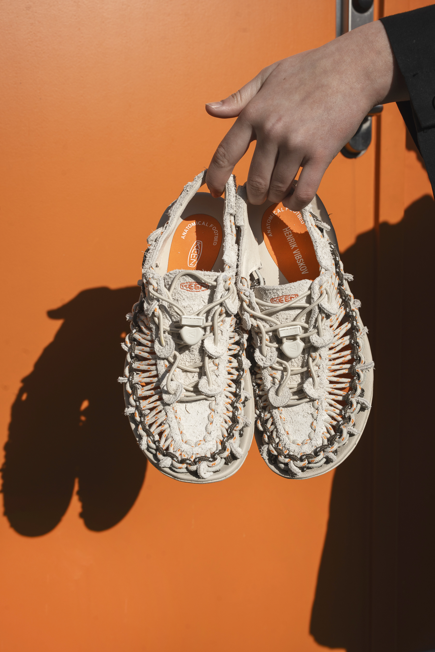 Uneek lea - tangerine / cream - Image 4