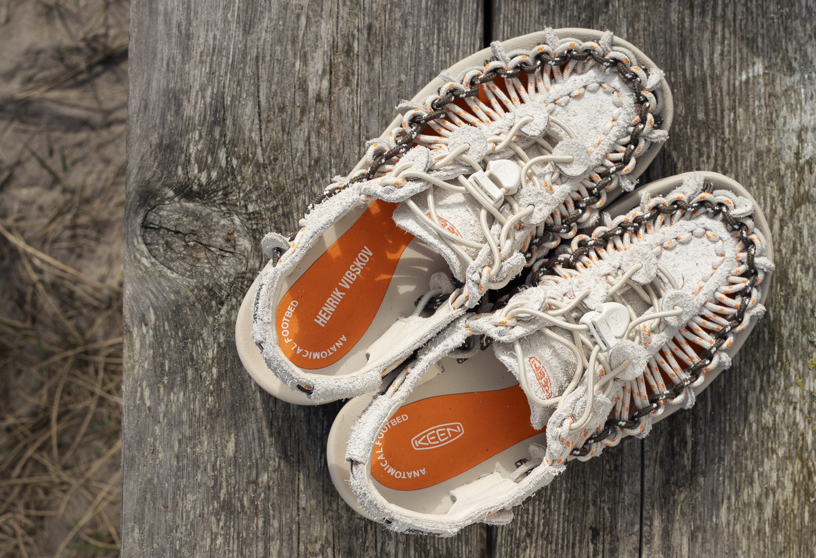 Uneek lea - tangerine / cream - Image 8