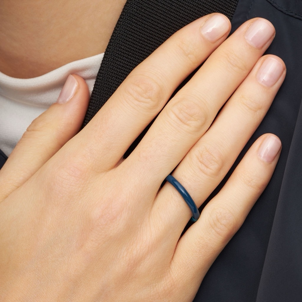 Double color ring - retro dark blue/retro blue - Image 4