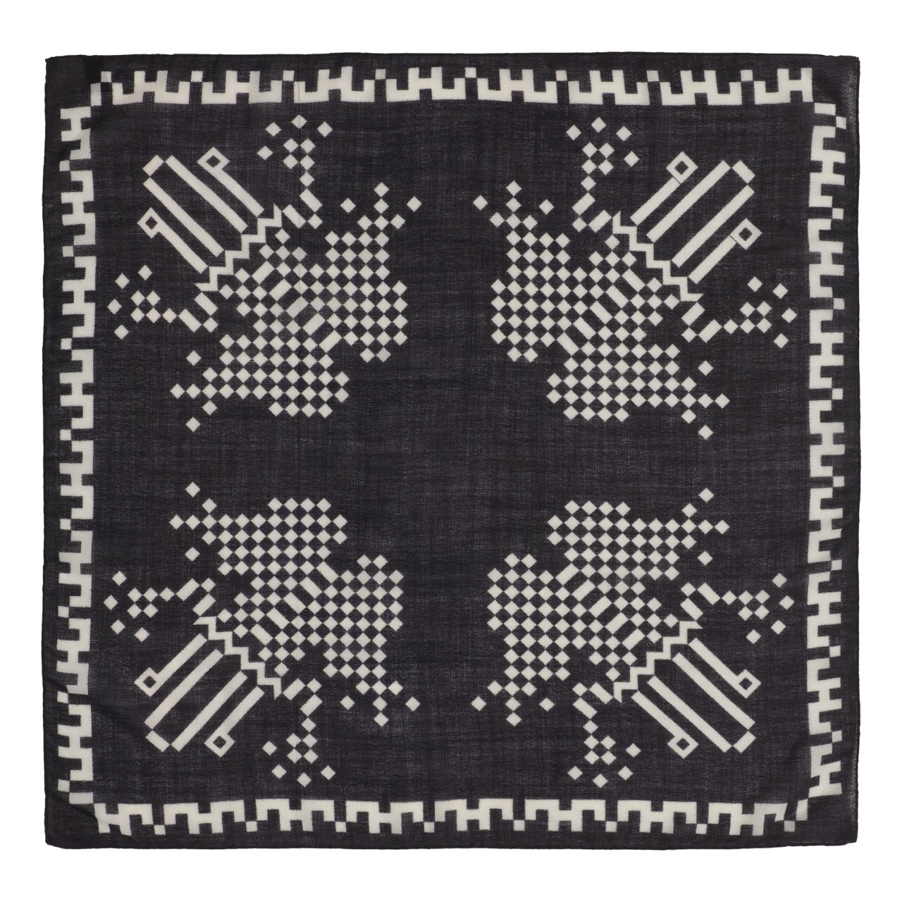 Pixel frog wool scarf