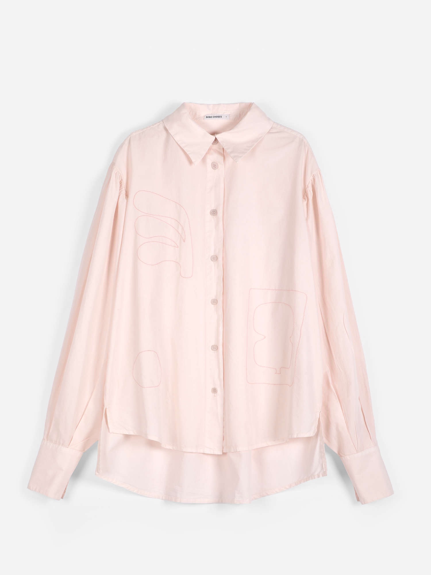 Plant seal embroidery shirt - Image 7
