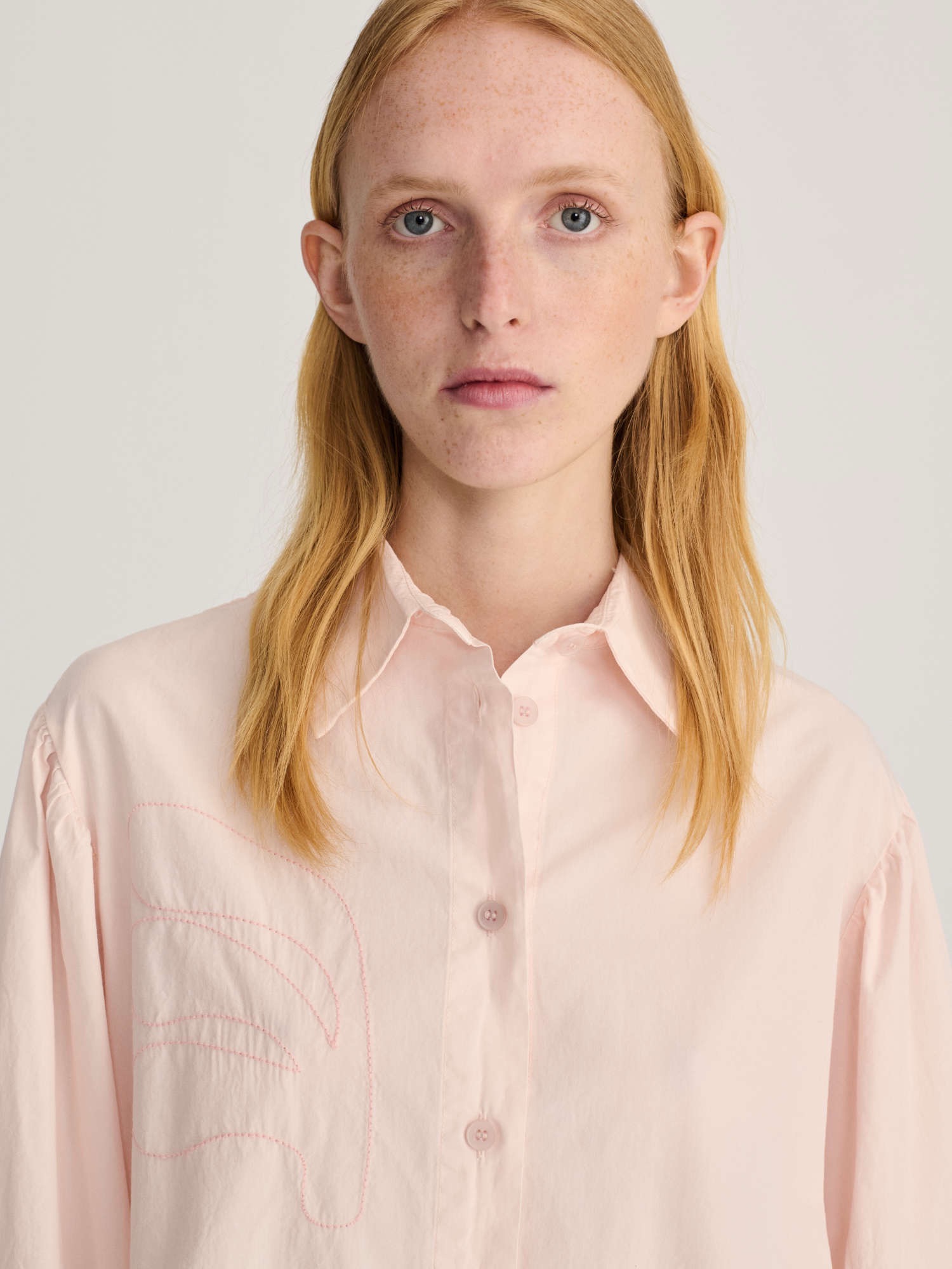 Plant seal embroidery shirt - Image 6