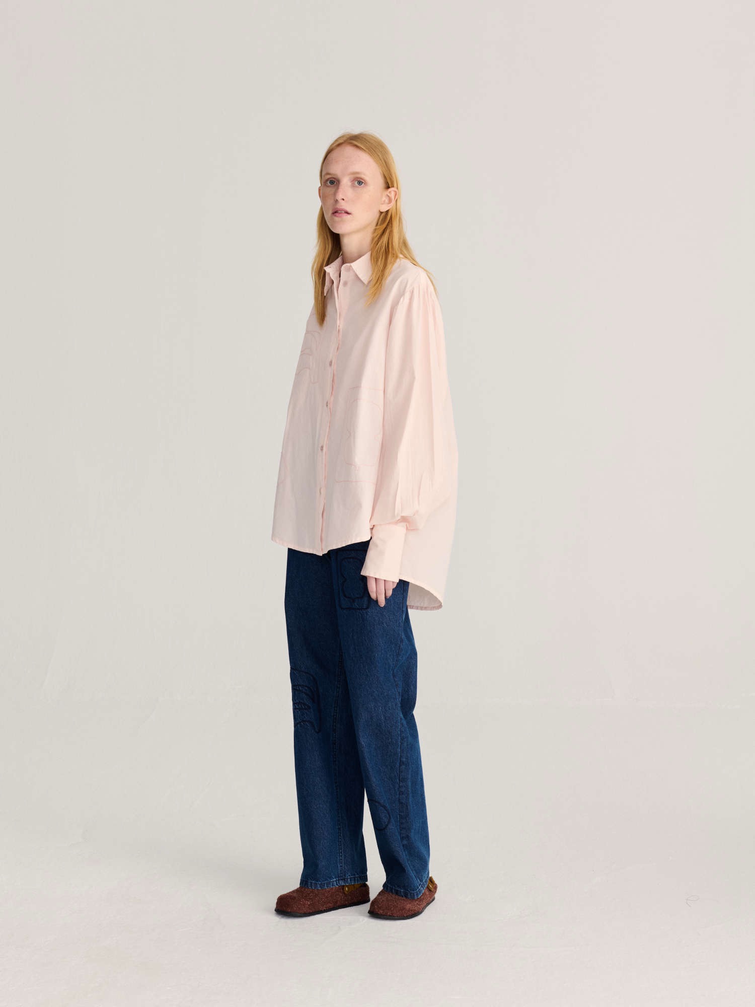 Plant seal embroidery shirt - Image 4