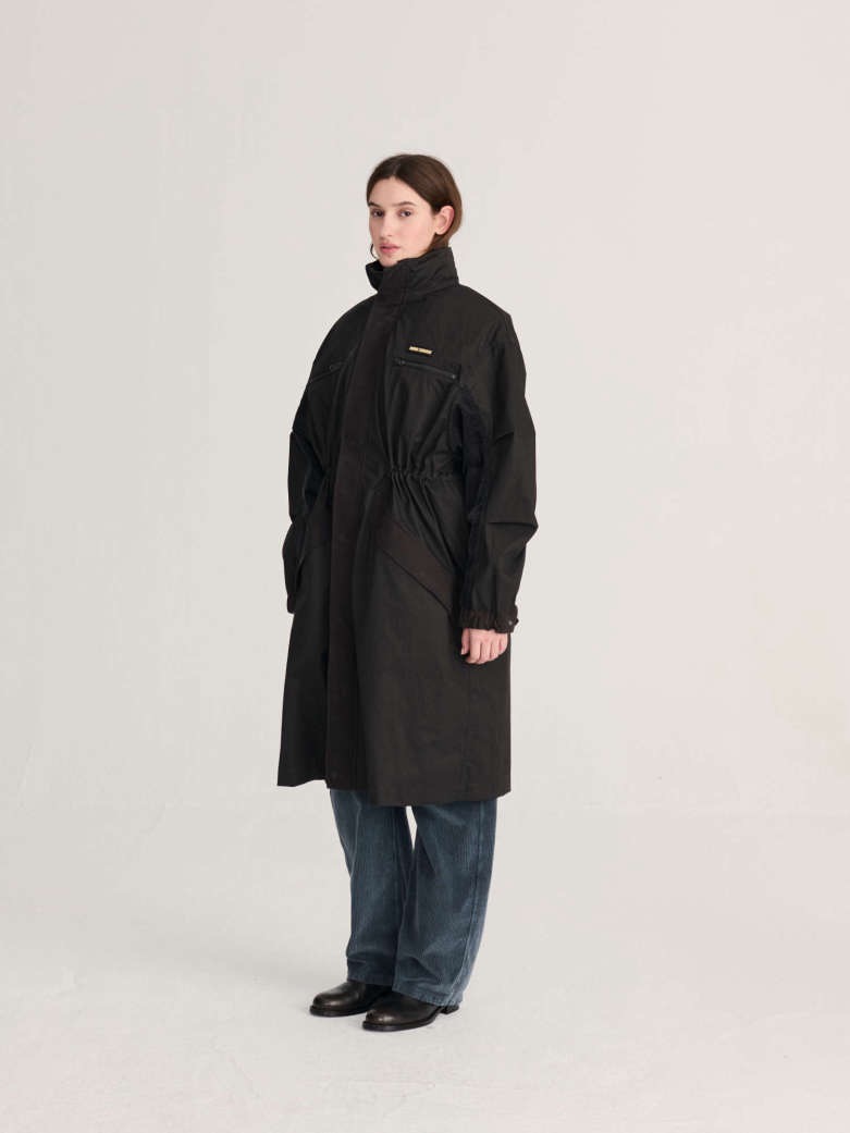 Waxed cotton parka